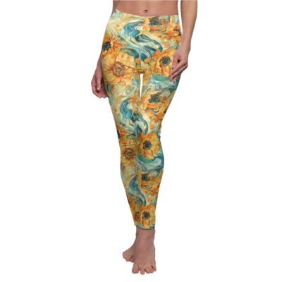 Impressionist Sunflower Dreamscape Leggings