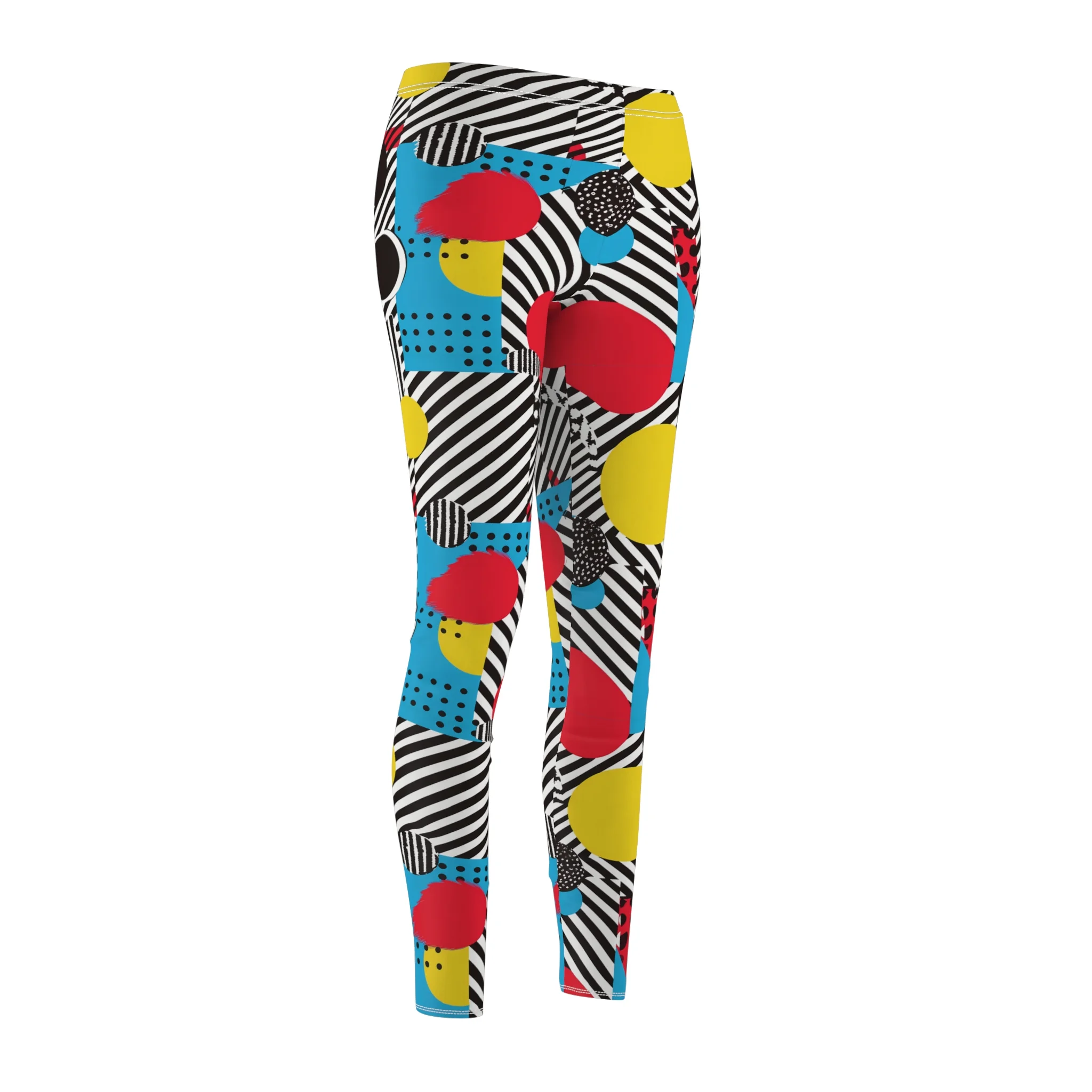 Pop Art Geometric Circles Pattern Leggings – Bold and Modern Yoga Pants - Image 4