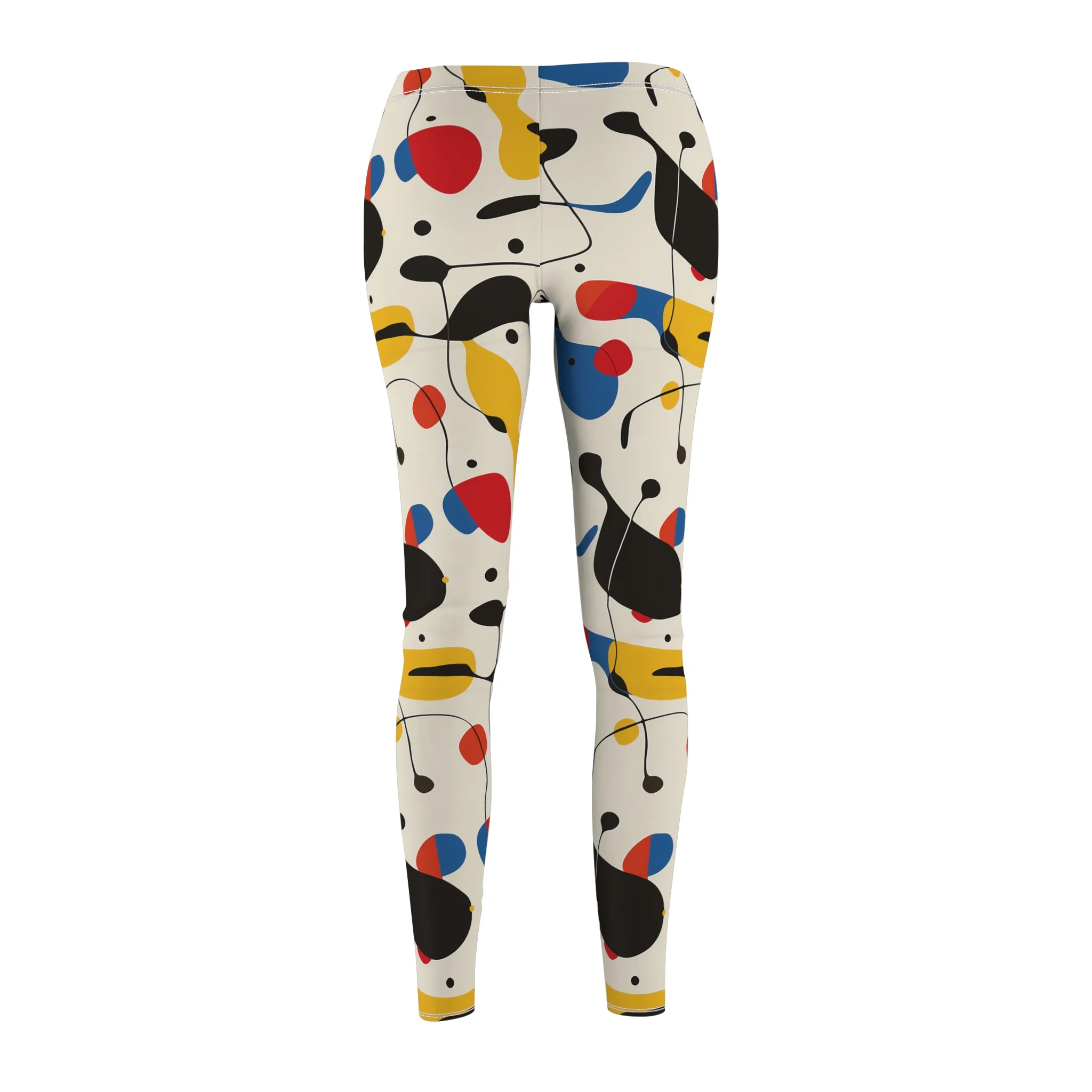 Abstract Mid-Century Modern Pattern Leggings – Joan Miró Inspired Yoga Pants - Image 3