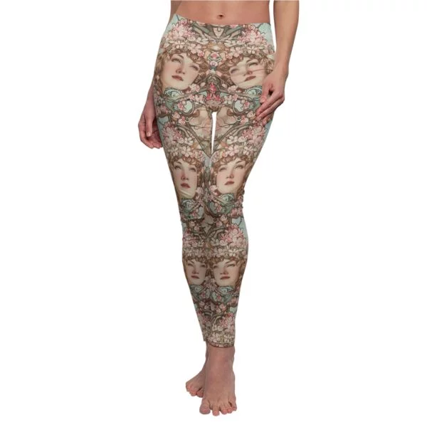 Art Nouveau Goddess Leggings – Inspired by Alphonse Mucha - Image 5