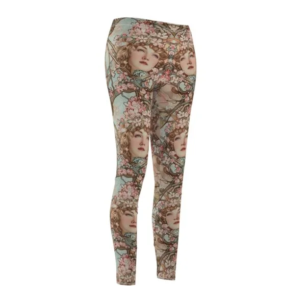 Art Nouveau Goddess Leggings – Inspired by Alphonse Mucha - Image 3