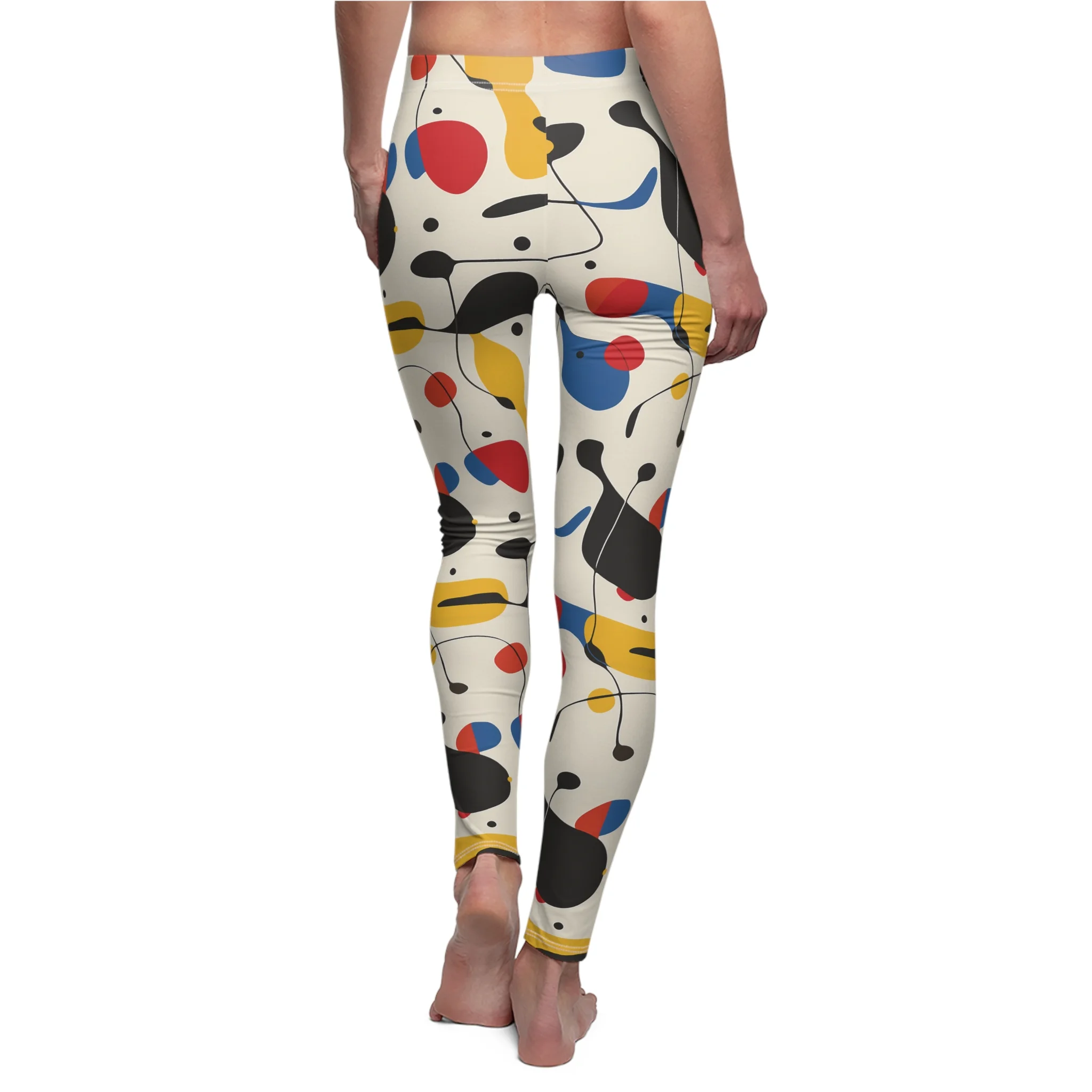 Abstract Mid-Century Modern Pattern Leggings – Joan Miró Inspired Yoga Pants - Image 7