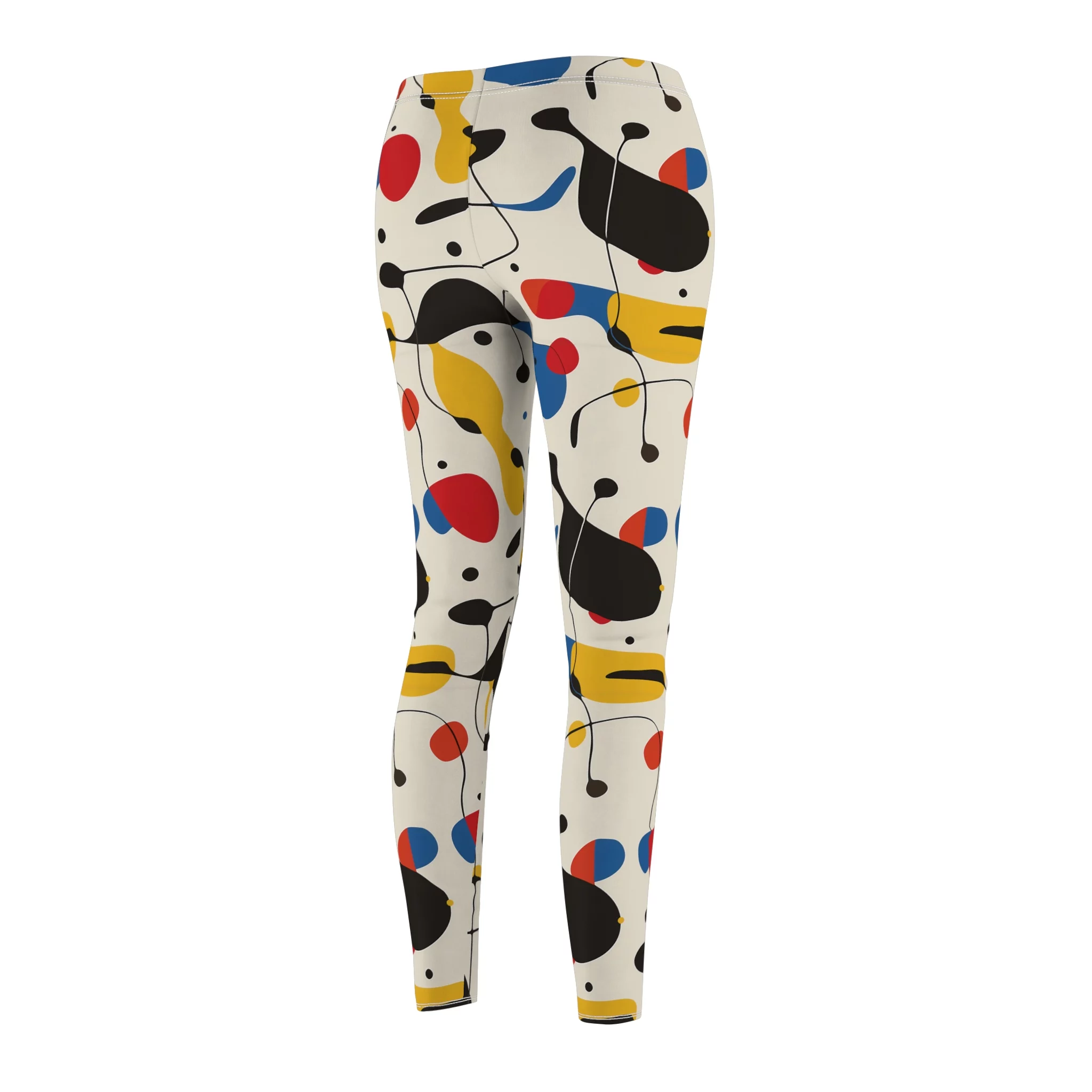 Abstract Mid-Century Modern Pattern Leggings – Joan Miró Inspired Yoga Pants - Image 5