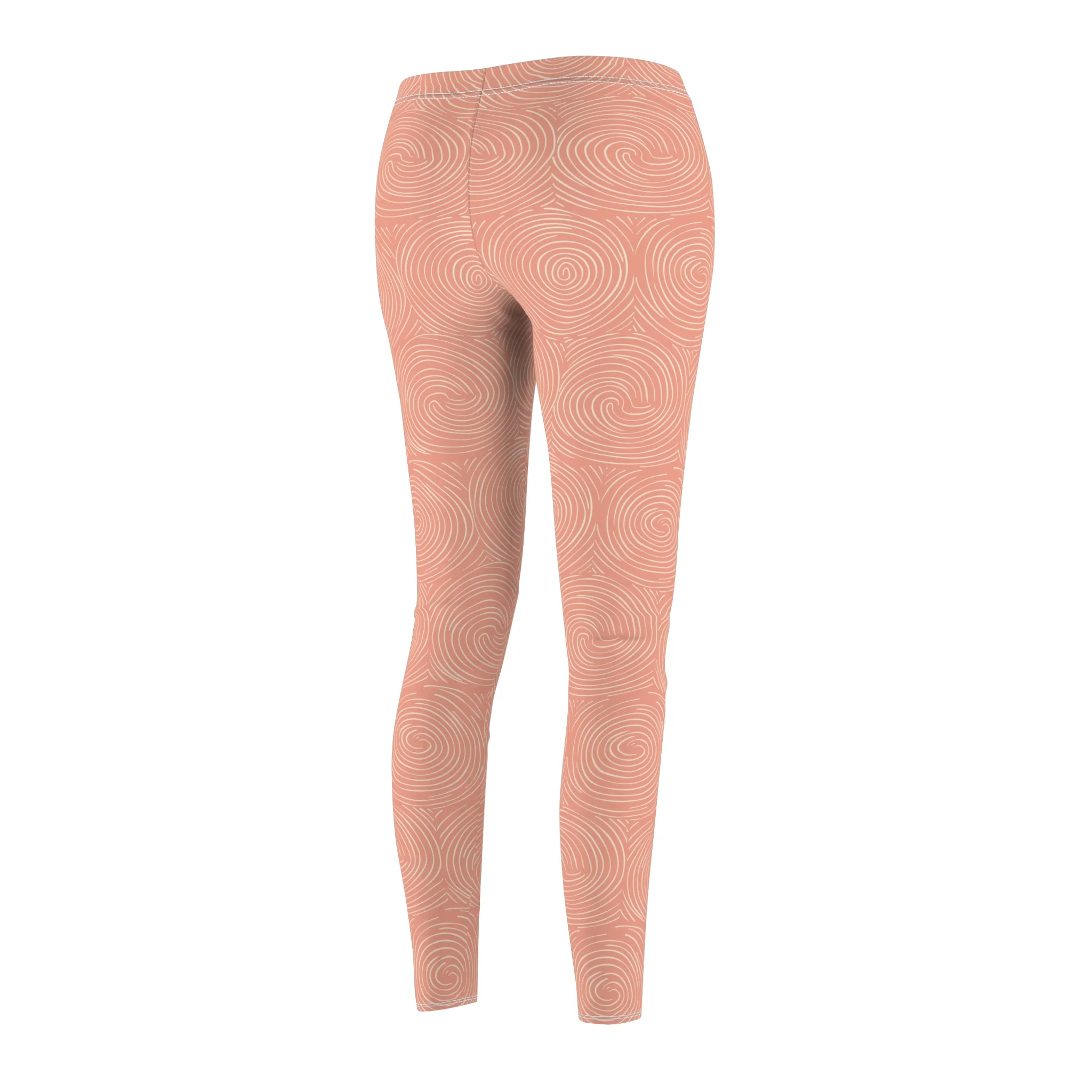 Peach Fuzz Swirl Pattern Leggings – Soft and Stylish Design for Unique Style - Image 5