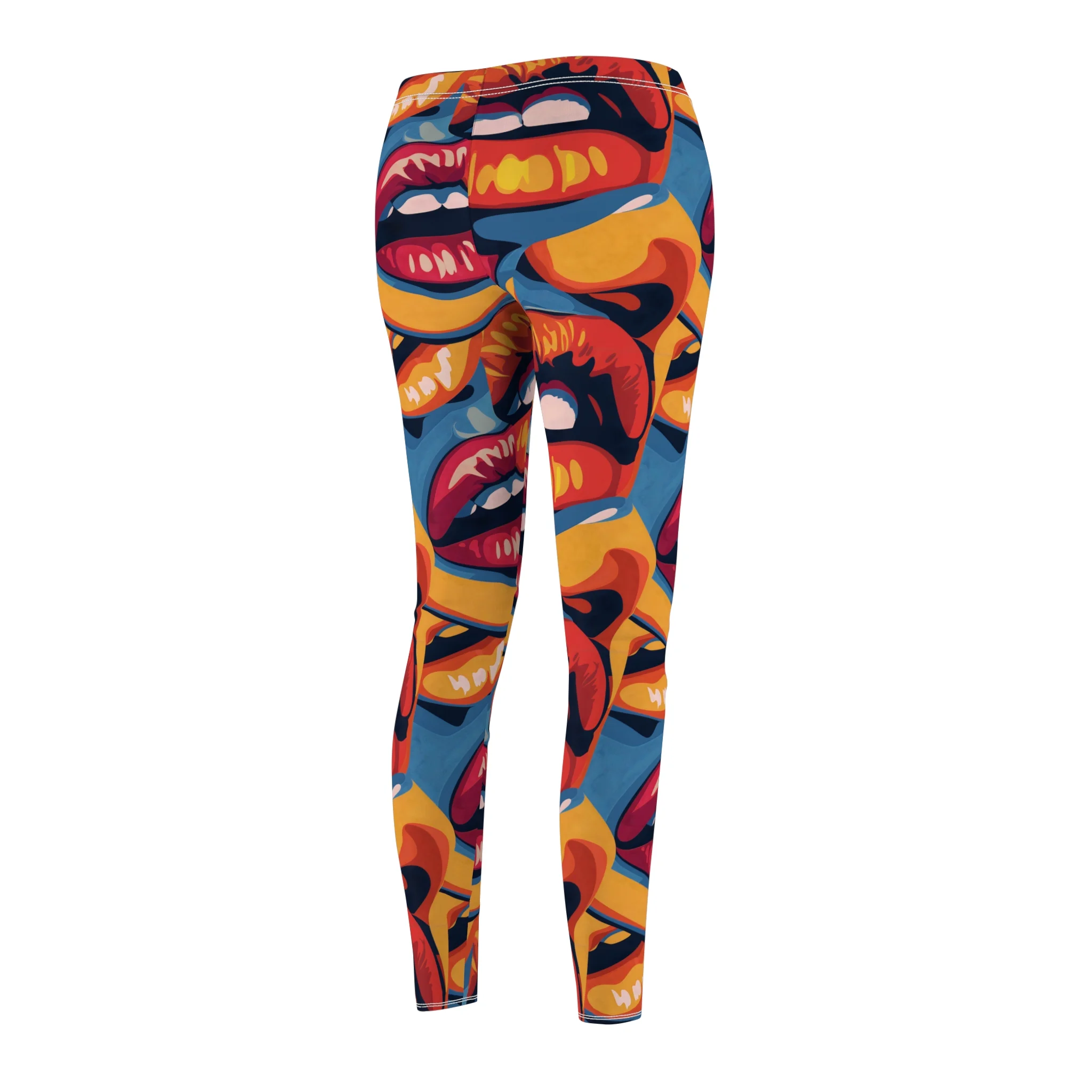 Pop Art Lips Pattern Leggings – Bold and Colorful Yoga Pants - Image 5