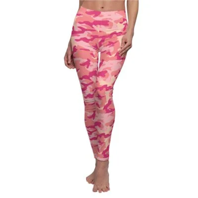 Pink Camo Pattern Leggings – Bold and Stylish Camouflage Yoga Pants