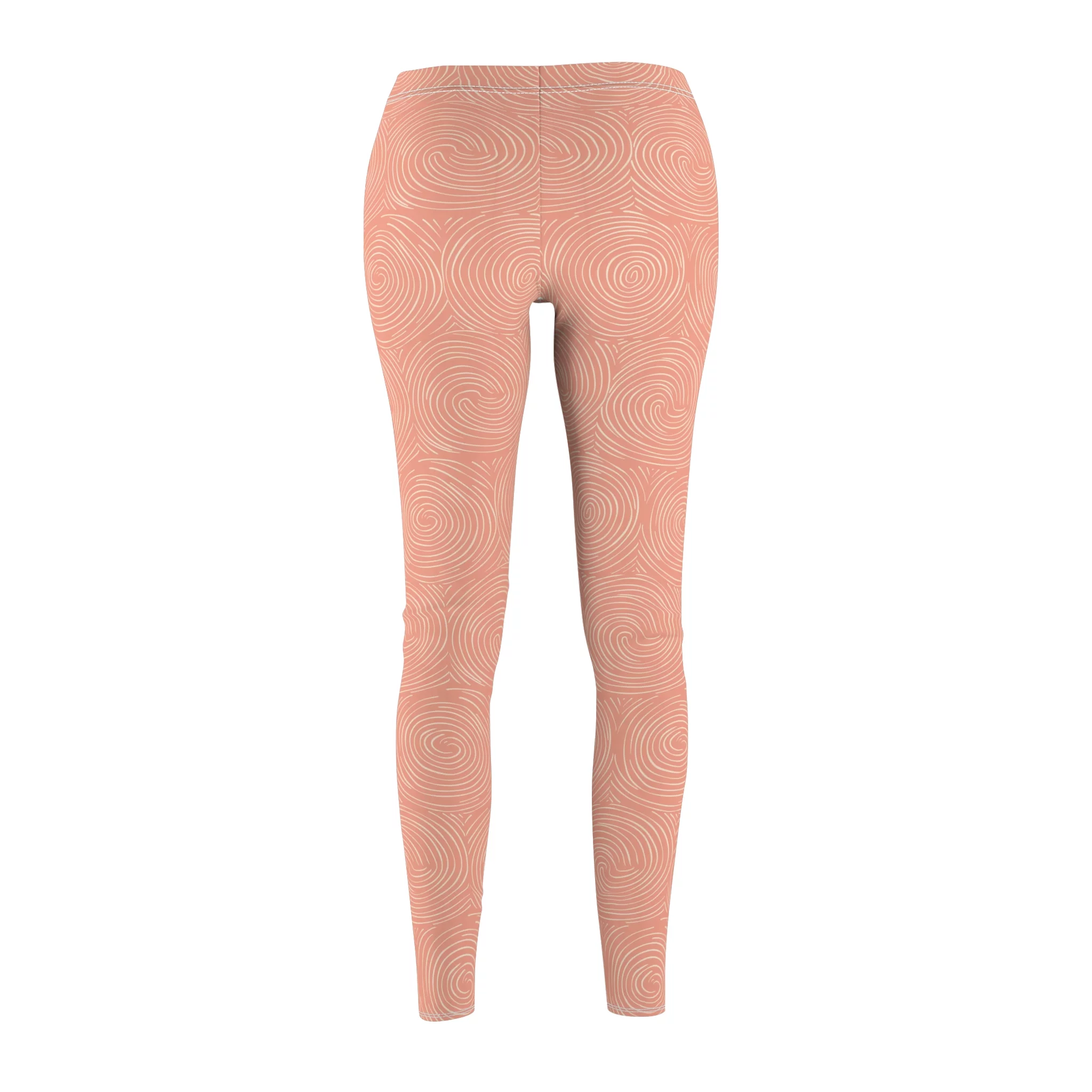 Peach Fuzz Swirl Pattern Leggings – Soft and Stylish Design for Unique Style - Image 3