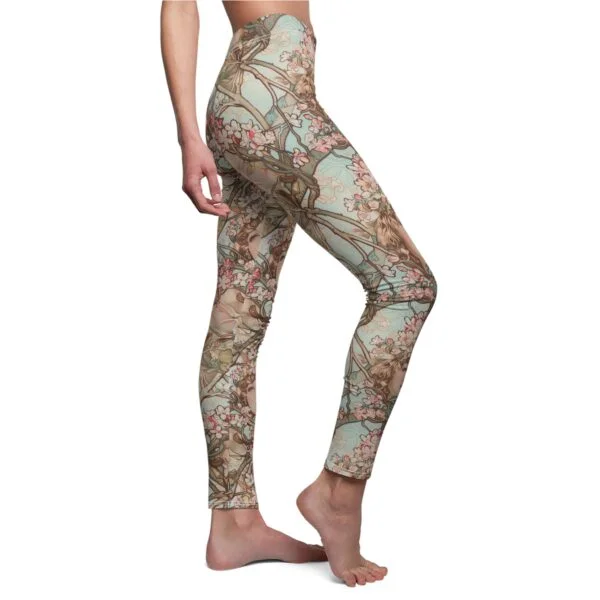 Art Nouveau Goddess Leggings – Inspired by Alphonse Mucha - Image 6
