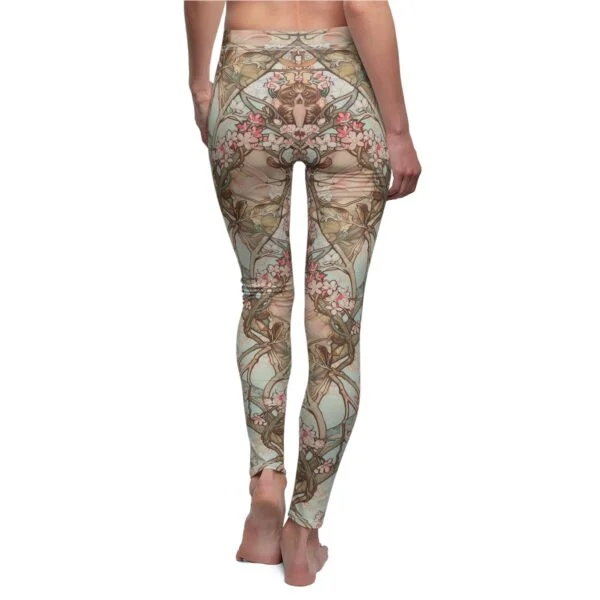 Art Nouveau Goddess Leggings – Inspired by Alphonse Mucha - Image 7