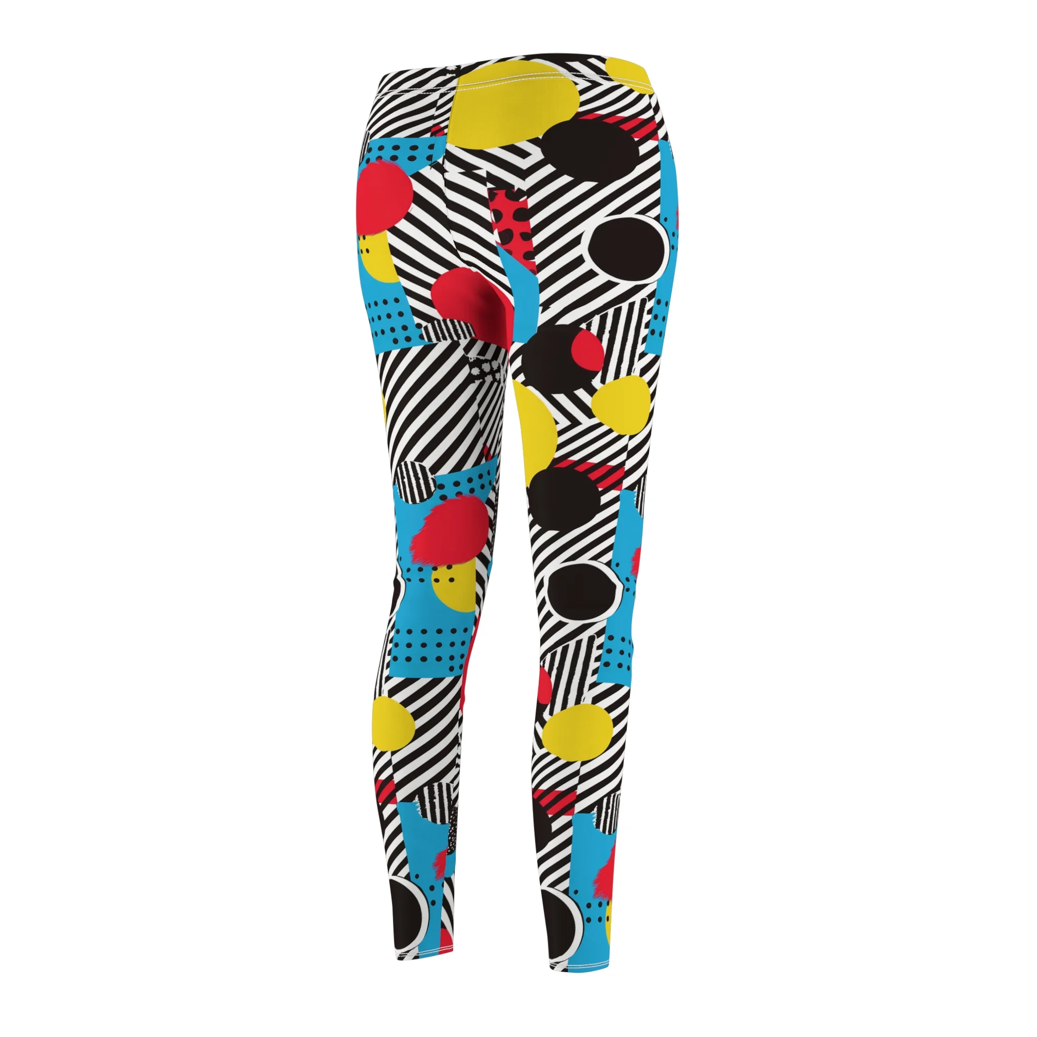 Pop Art Geometric Circles Pattern Leggings – Bold and Modern Yoga Pants - Image 5