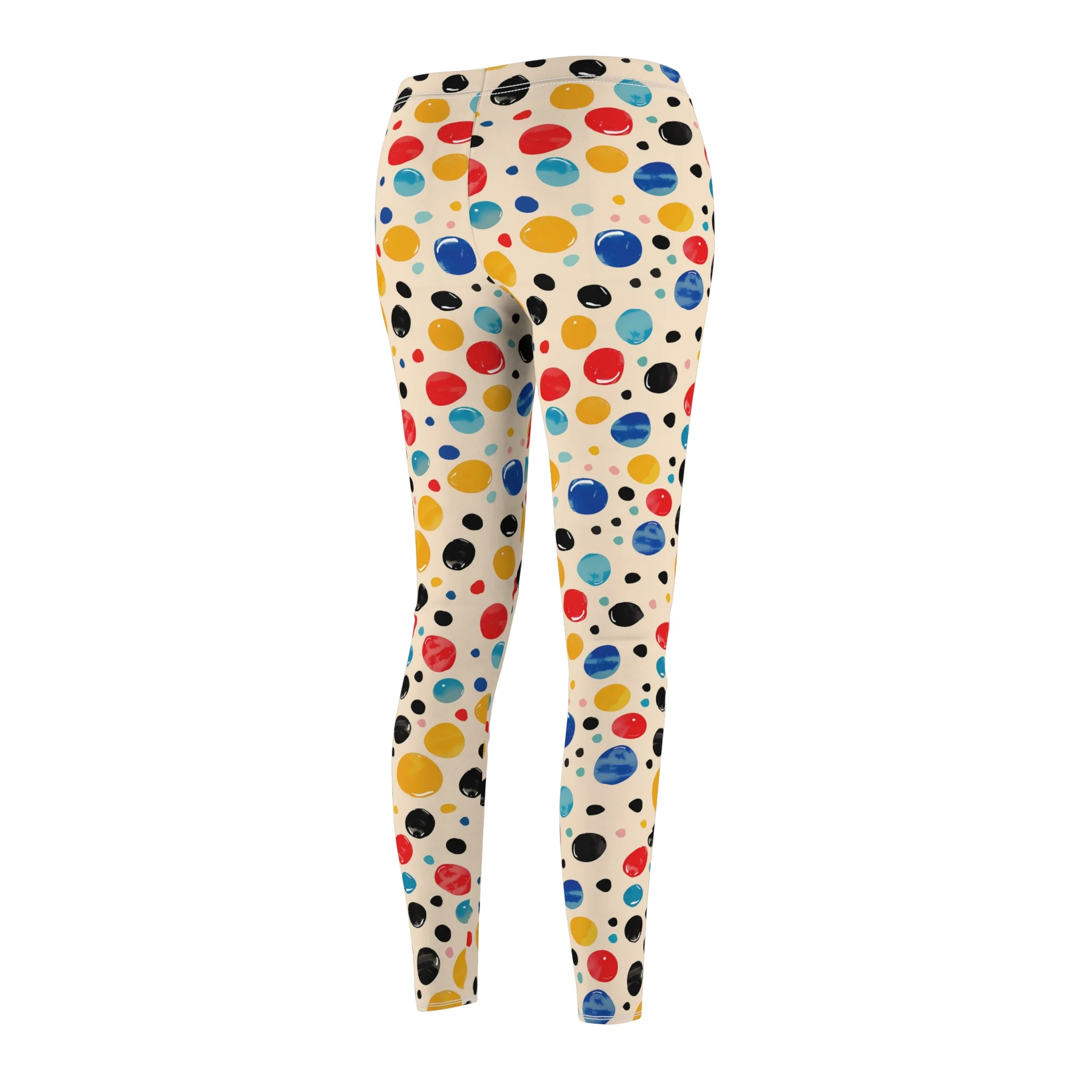 Colorful Artistic Polka Dot Pattern– Fun and Vibrant Yoga Pants - Image 5