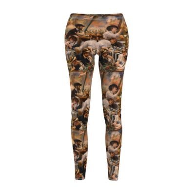 Renoir-Inspired Riverside Gathering Leggings – Vintage Social Scene Leggings