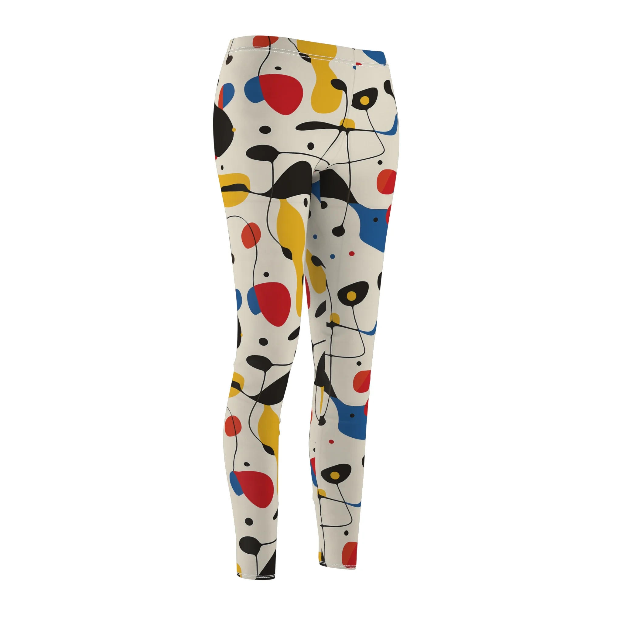 Abstract Mid-Century Modern Pattern Leggings – Joan Miró Inspired Yoga Pants - Image 4