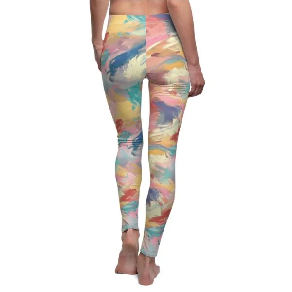 Pastel Abstract Brushstrokes Leggings – Soft and Artistic Design for Activewear - Image 7