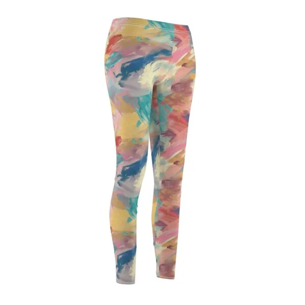 Pastel Abstract Brushstrokes Leggings – Soft and Artistic Design for Activewear - Image 4